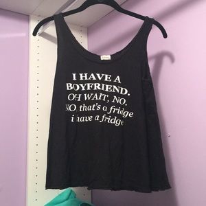 Black Tank with Funny Text